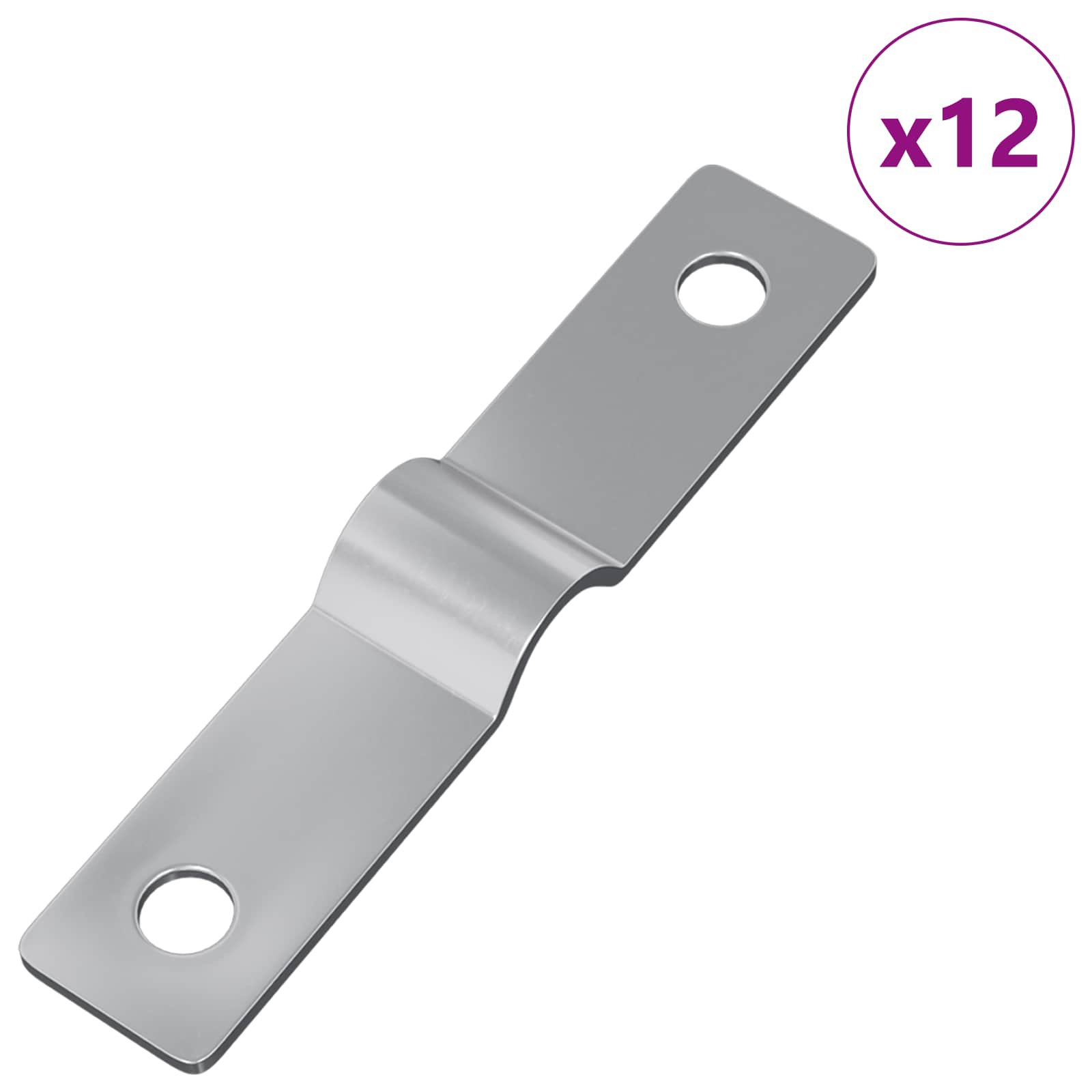 Töötlemise plaat 12 tk Hõbedane 50 x 10 x 1,2 mm Raud
