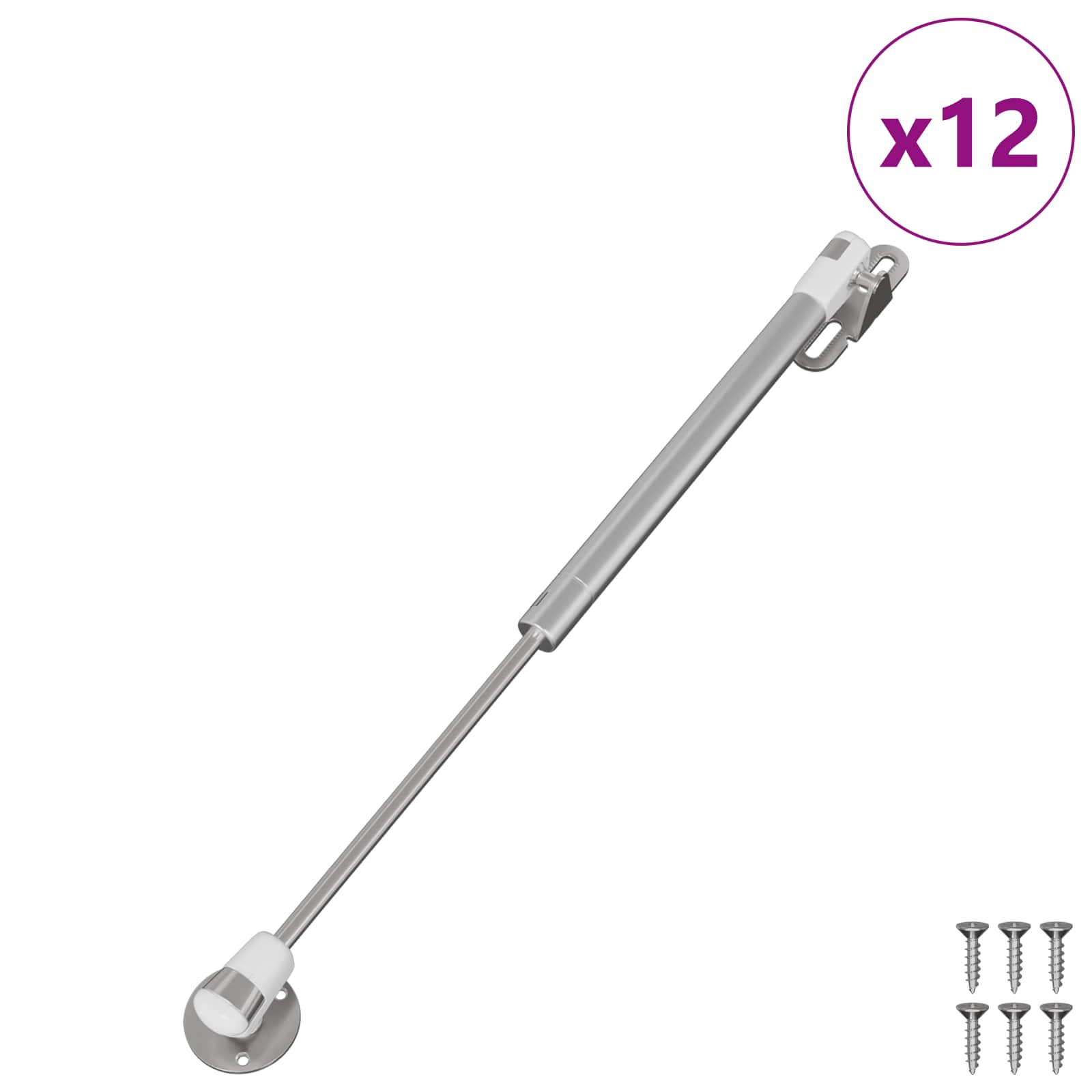 Hüdrauliline gaasi vedru 12 tk Hõbedane 280 x 17 x 16 mm