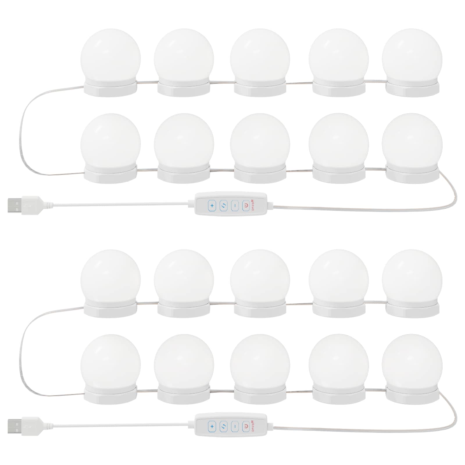 Peegelvalgustid 2 tk Valge 4,5 x 4,5 x 4,7 cm Plastmass