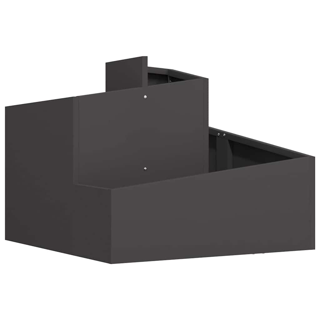 Aia istutuspot Must 60 x 60 x 50 cm Külmvalmistatud teras