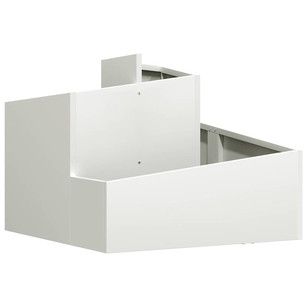 Aia istutuspot Valge 60 x 60 x 50 cm Külmvalmistatud teras