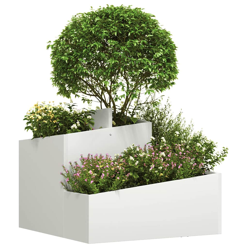Aia istutuspot Valge 60 x 60 x 50 cm Külmvalmistatud teras