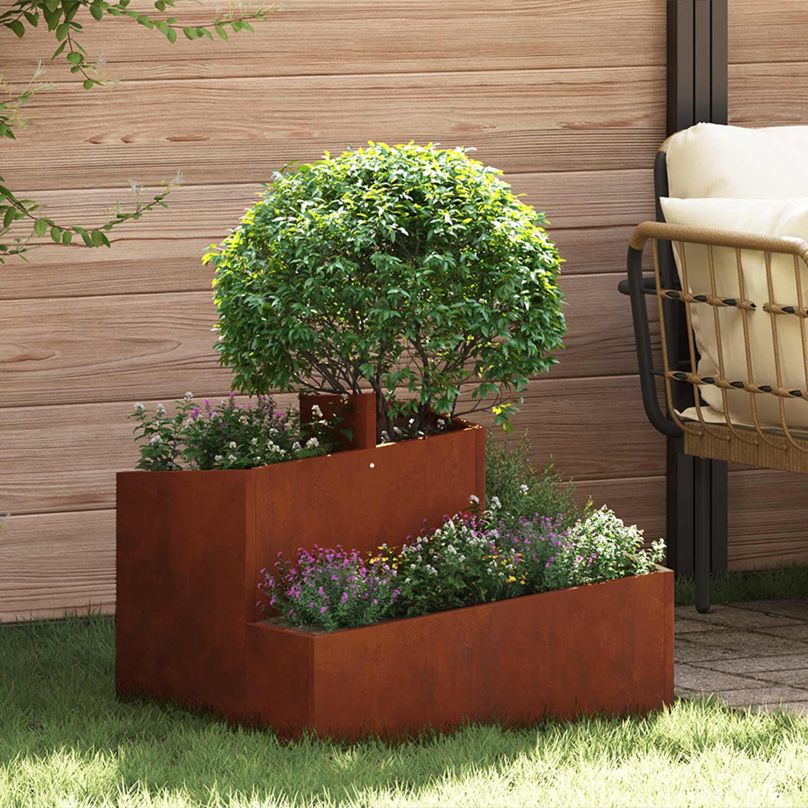 Aia istutuspot Rooste 60 x 60 x 50 cm Ilmastikukindel teras