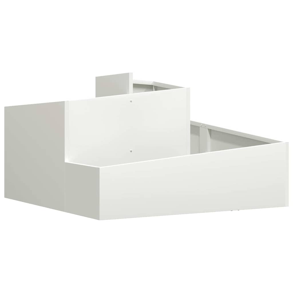 Aia istutuspot Valge 80 x 80 x 50 cm Külmvalmistatud teras