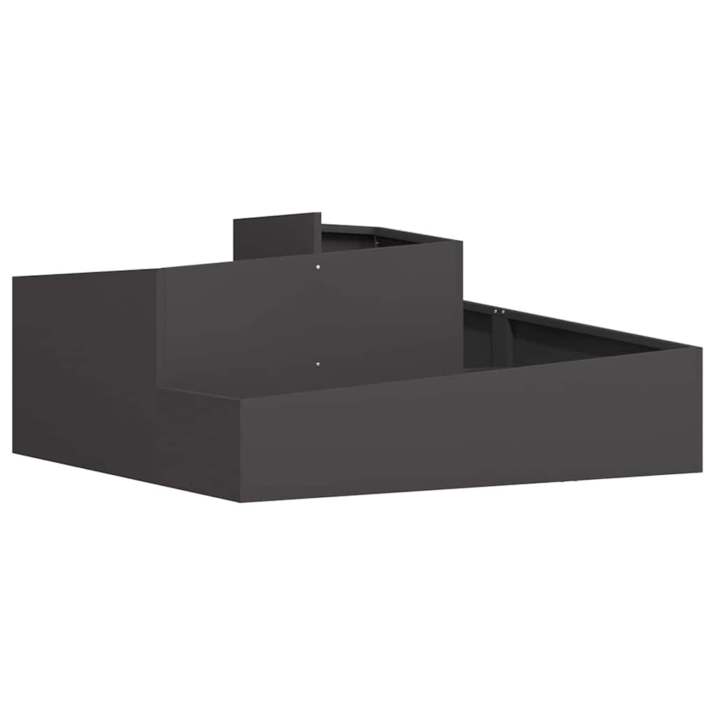 Aia istutuspot Must 100 x 100 x 50 cm Külmvalmistatud teras
