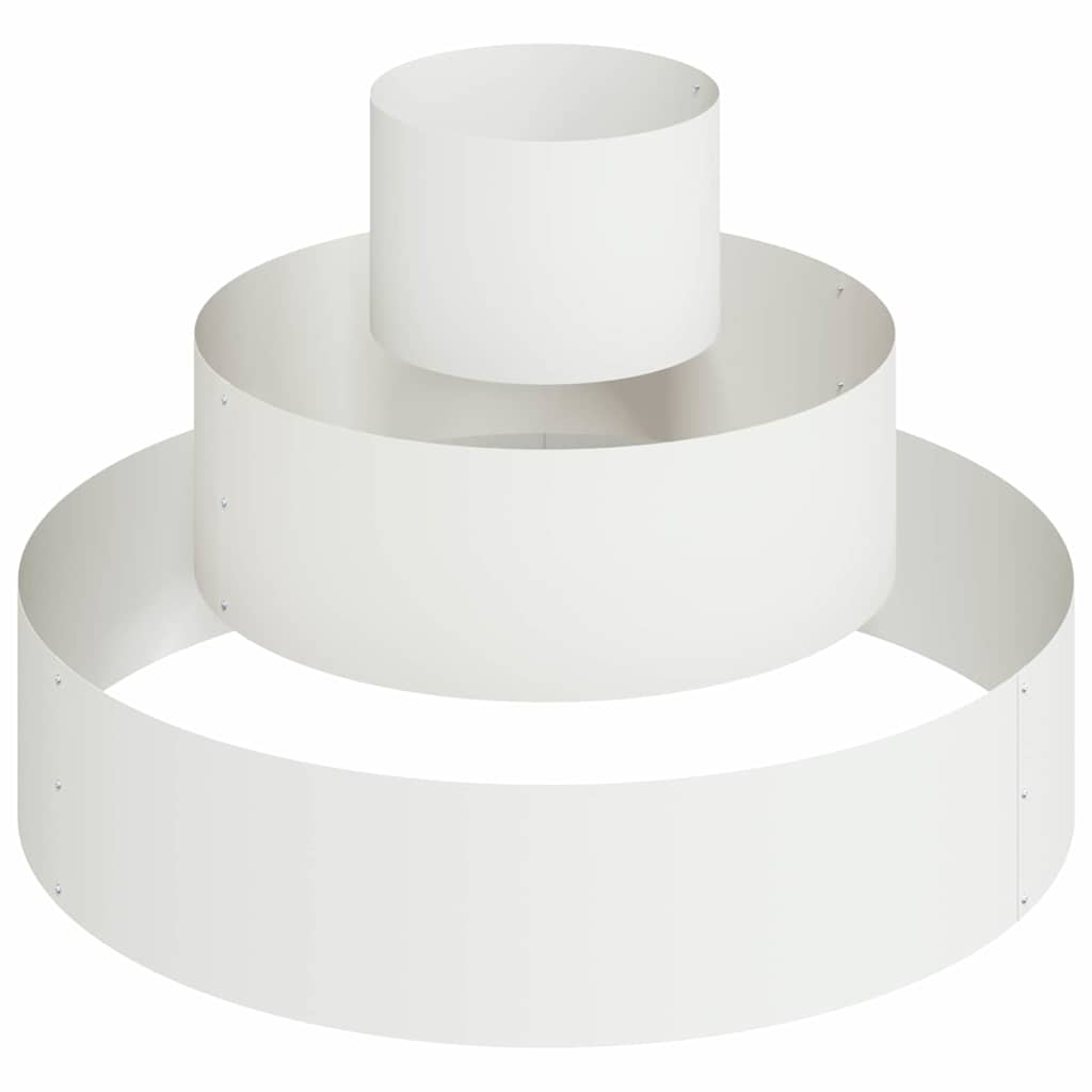 Aia istutuspot Valge 90 x 90 x 20 cm Külmvalmistatud teras