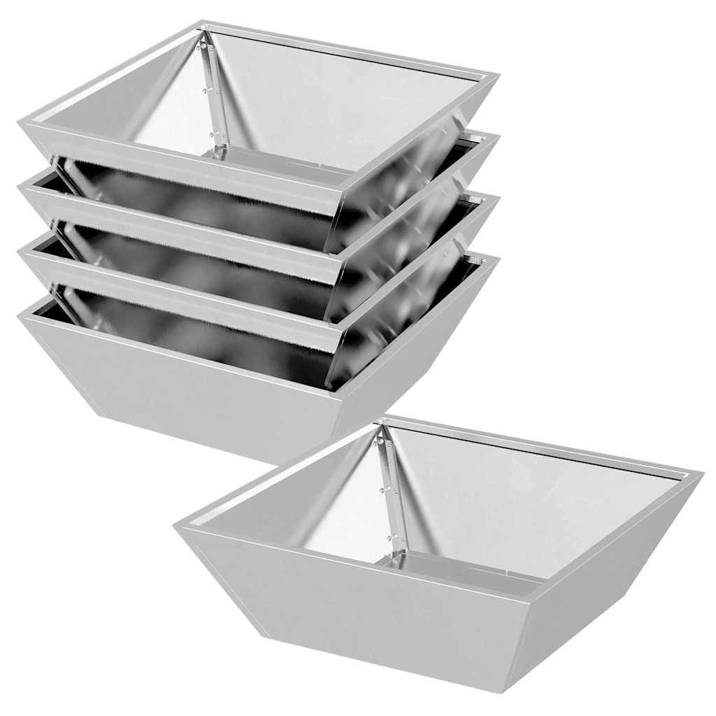 Aia istutuspot 5 tk Hõbedane 50 x 50 x 15 cm Roostevaba teras