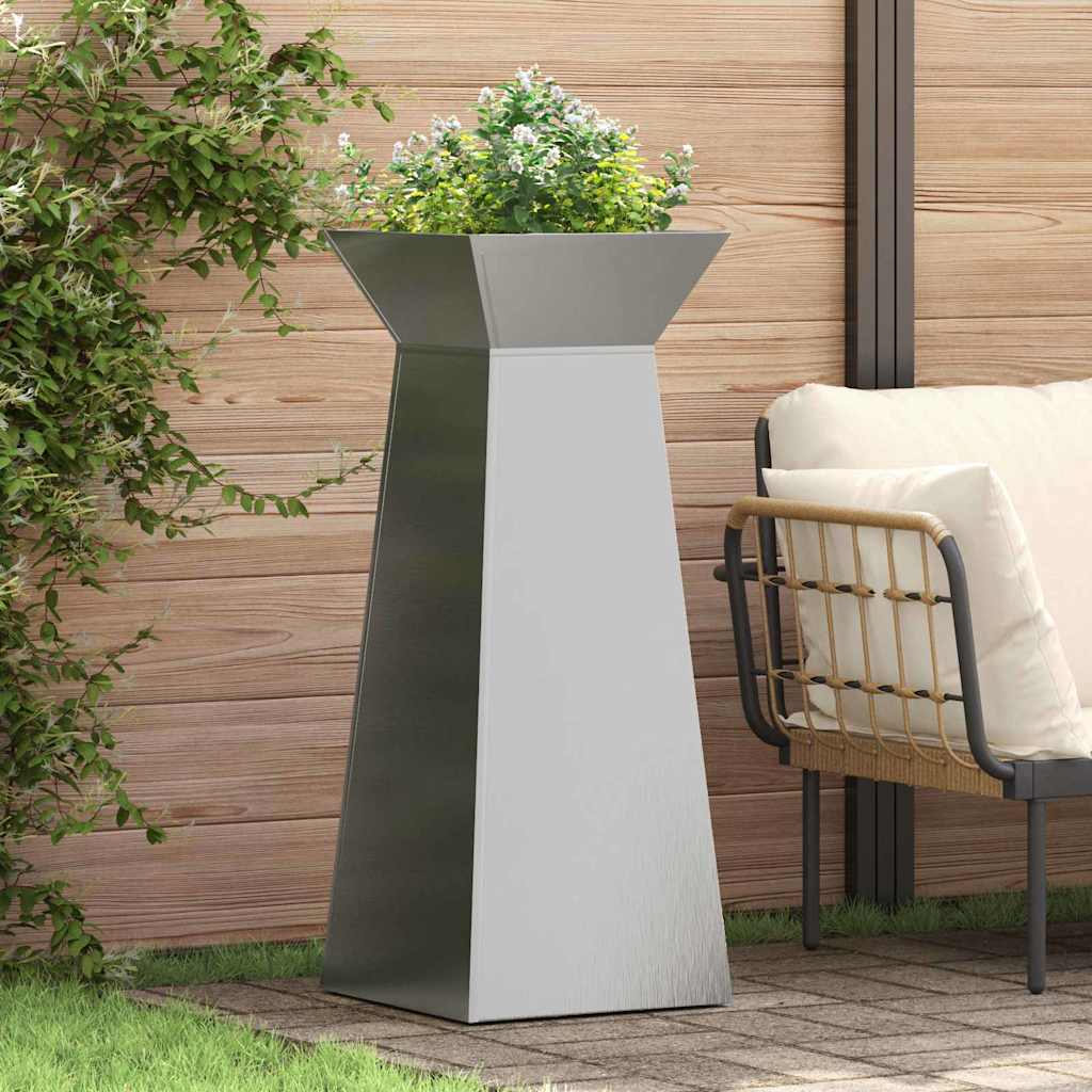 Sambaplaneerija 2 tk Hõbedane 40 x 40 x 100 cm Roostevaba teras