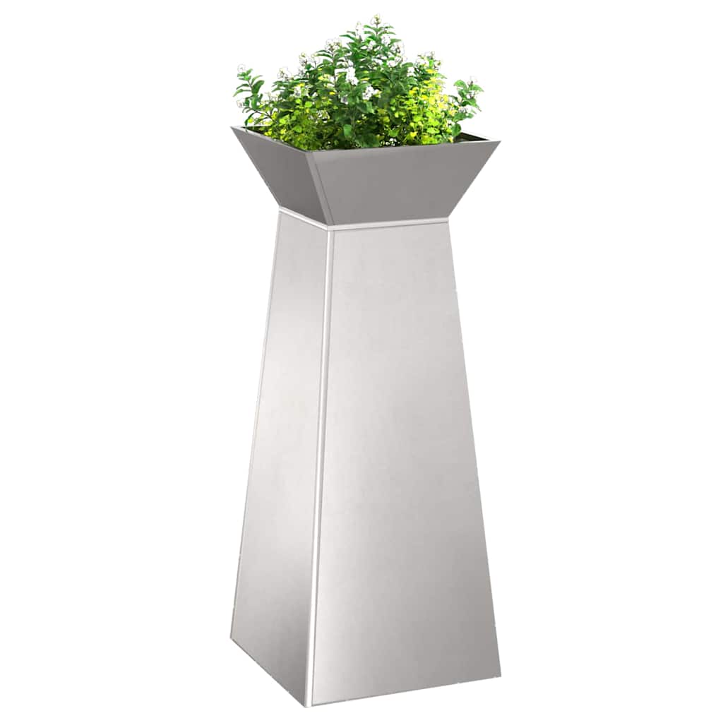 Sambaplaneerija 2 tk Hõbedane 40 x 40 x 100 cm Roostevaba teras