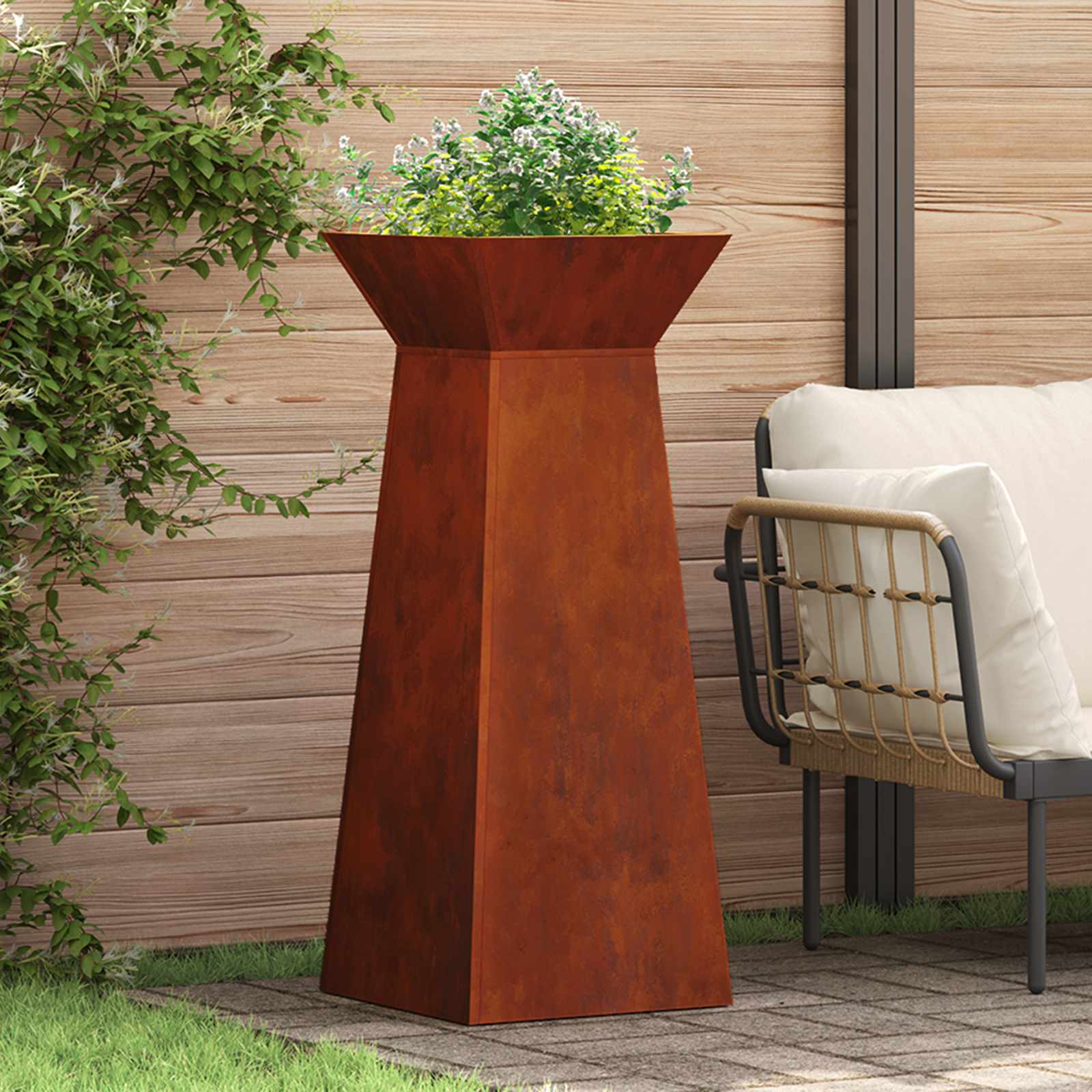Sambaplaneerija Rooste 40 x 40 x 100 cm Ilmastikukindel teras