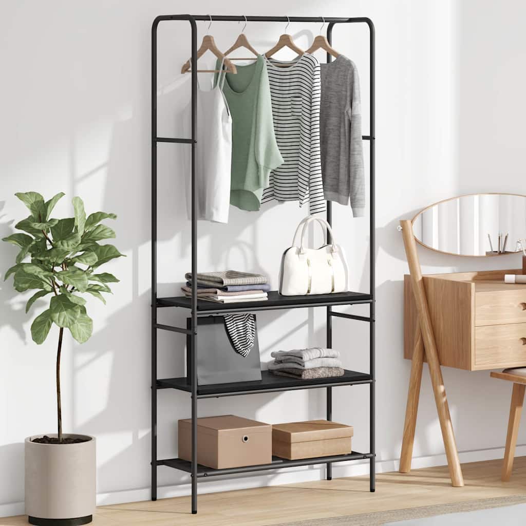 Riidepuu Must tamm 77 x 30 x 171 cm Tehispuit