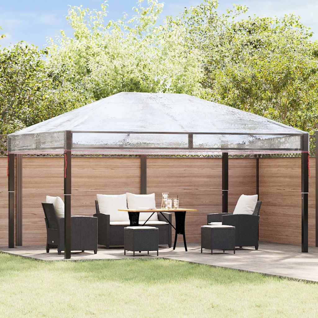 Gazebo katte vahetus 400 x 300 x 32 cm Läbipaistev PVC