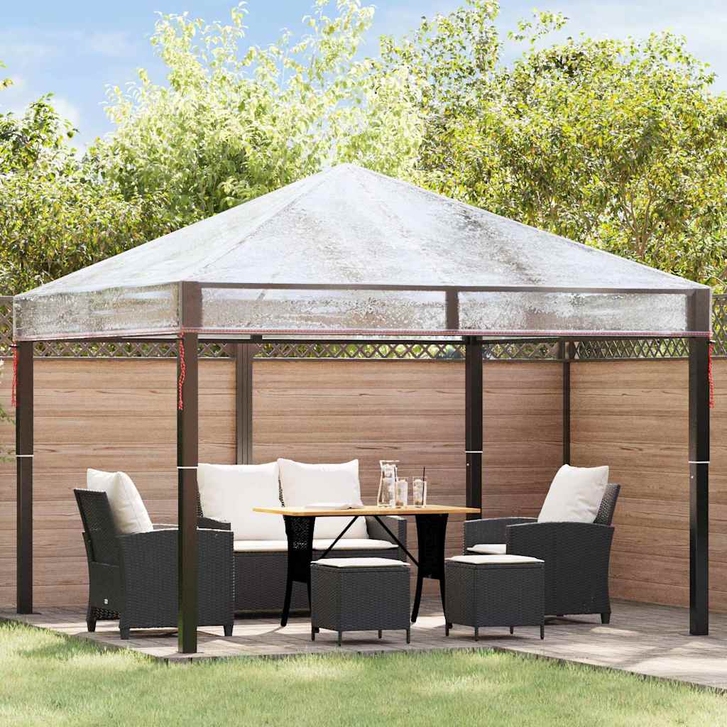 Gazebo katte vahetus 300 x 300 x 26 cm Läbipaistev PVC