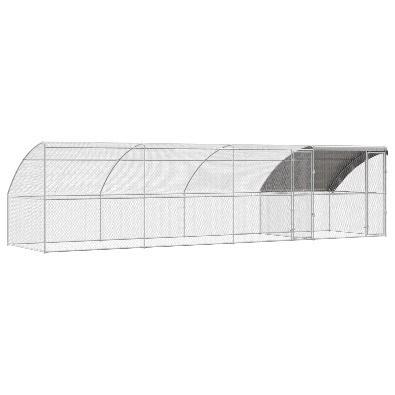 Kanakpuur 4 tk Hõbedane 800 x 200 x 200 cm Terase ja PE