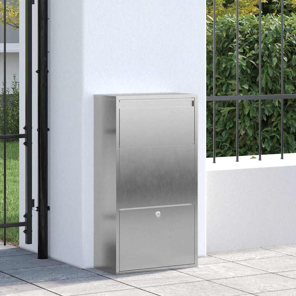 Pakiautomaat uksega Hõbedane 44 x 22 x 82 cm Roostevaba teras