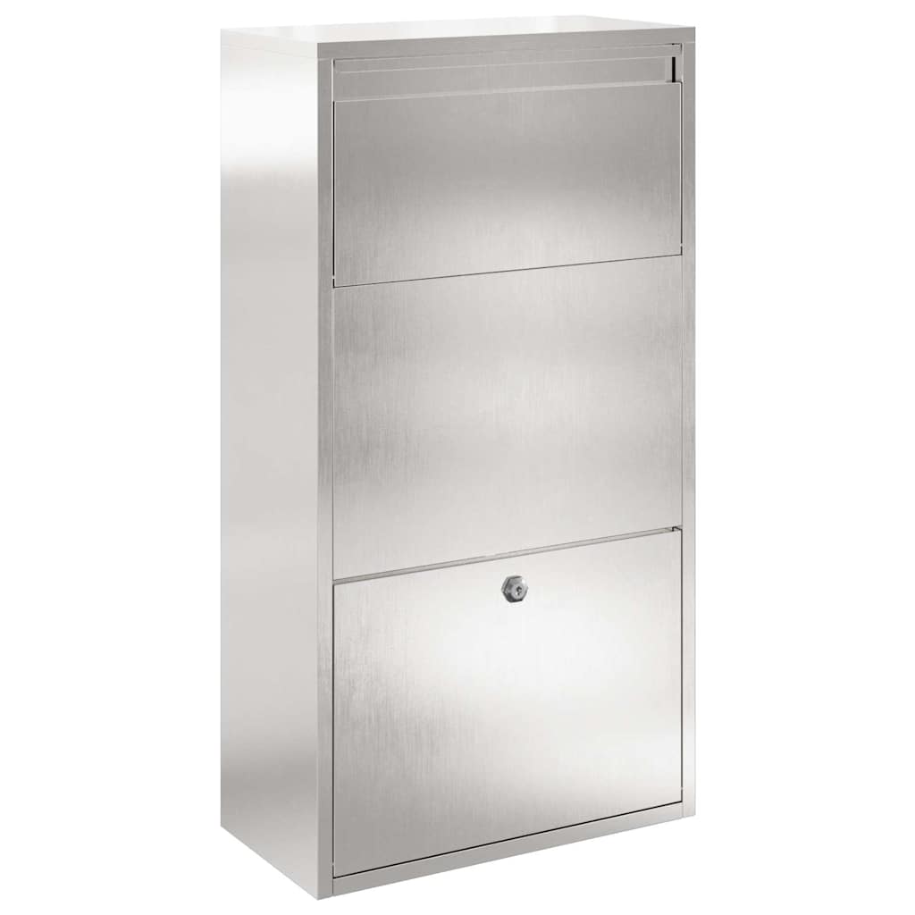 Pakiautomaat uksega Hõbedane 44 x 22 x 82 cm Roostevaba teras
