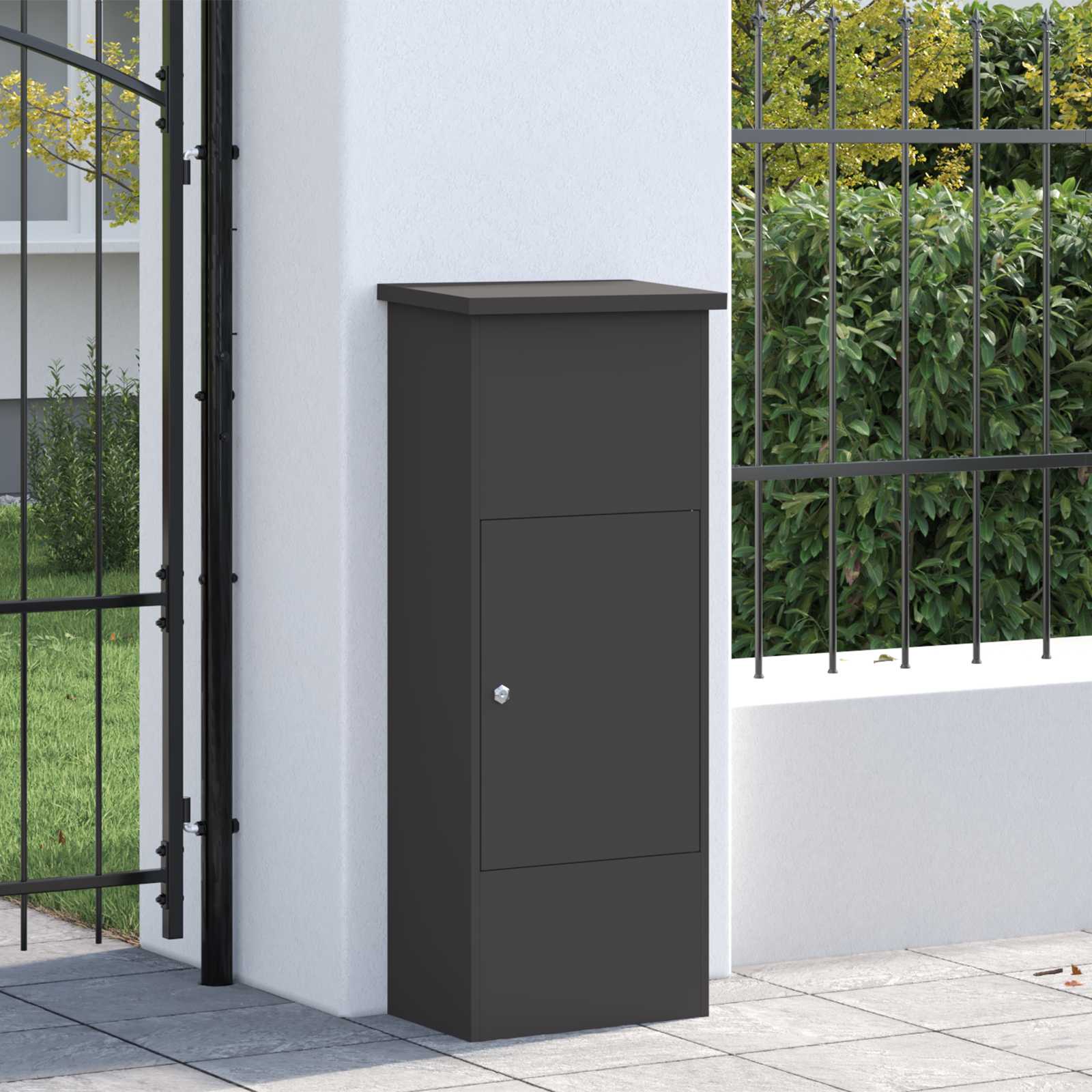 Pakiautomaat ladustamisega Must 44,5 x 29 x 110,5 cm Teras