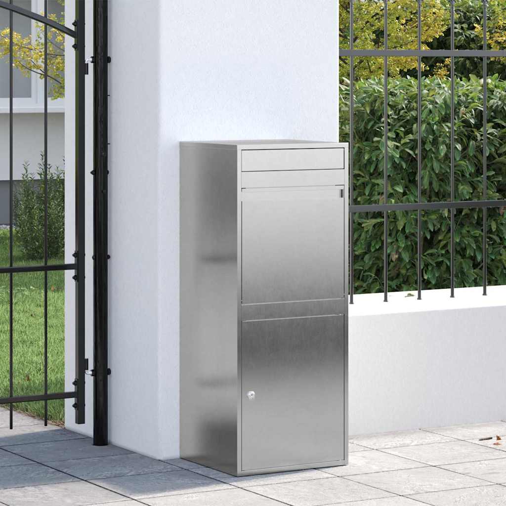 Pakiautomaat uksega Hõbedane 41 x 38 x 103 cm Roostevaba teras