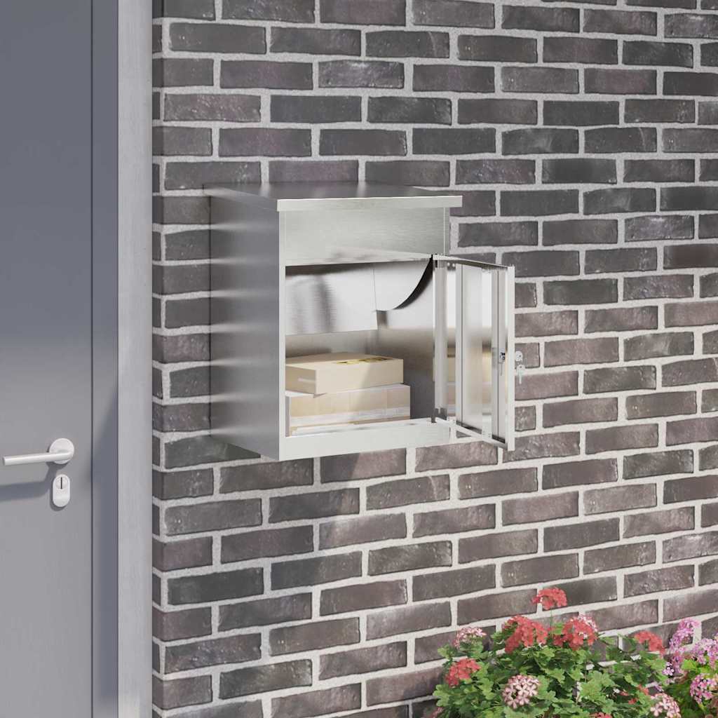 Pakiautomaat uksega Hõbedane 47,5 x 38 x 59 cm Roostevaba teras