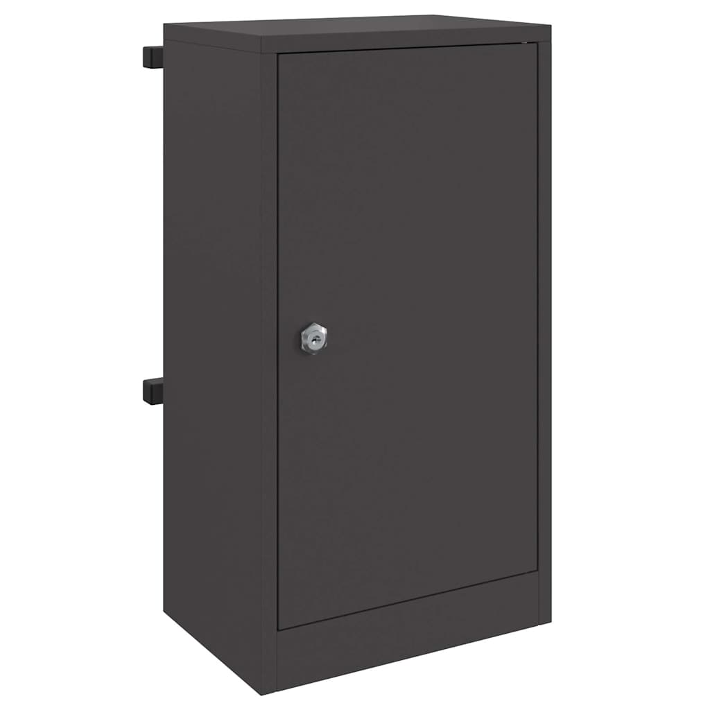 Postkast ladustamisega uksega lukuga Must 30 x 20 x 55 cm Teras