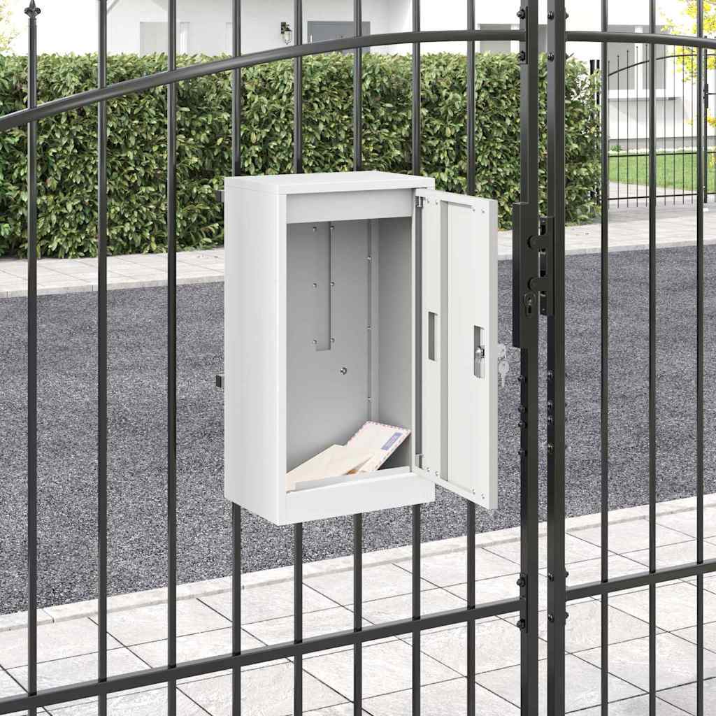 Postkast ladustamisega uksega Valge 30 x 20 x 55 cm Teras