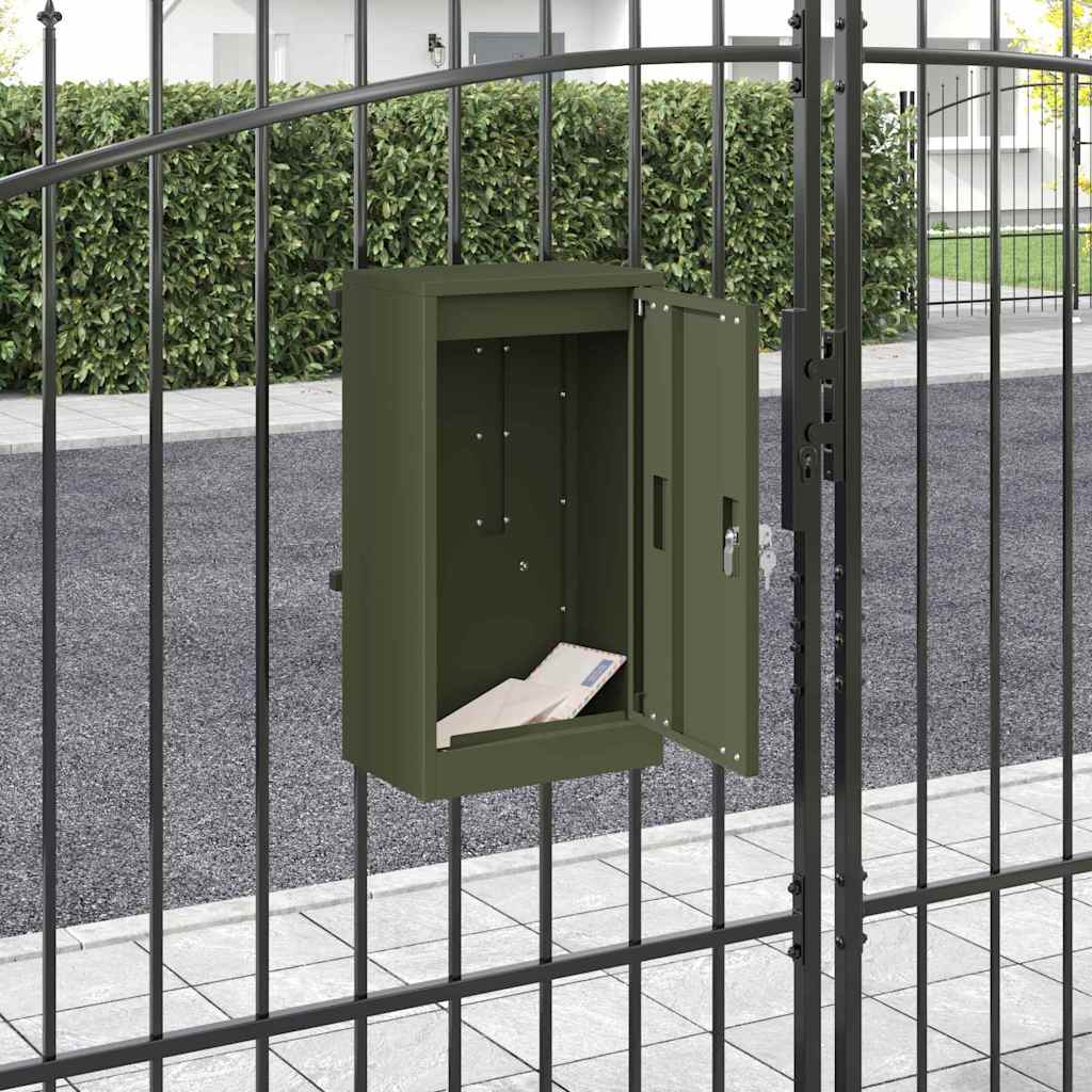 Postkast ladustamisega Oliiviroheline 30 x 20 x 55 cm Teras