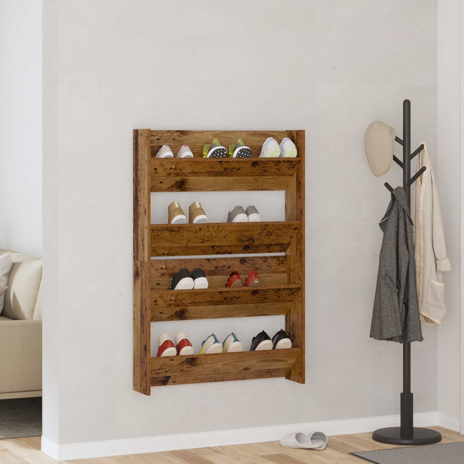 Kinga kapp 2 tk 80 x 18 x 60 cm Tehispuit Vana puit