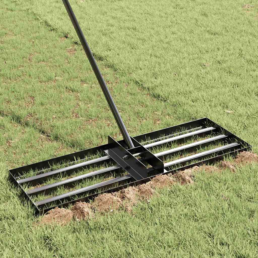 Aia tasanduse rehade Must 75 x 25 x 200 cm Pulbervärvitud teras