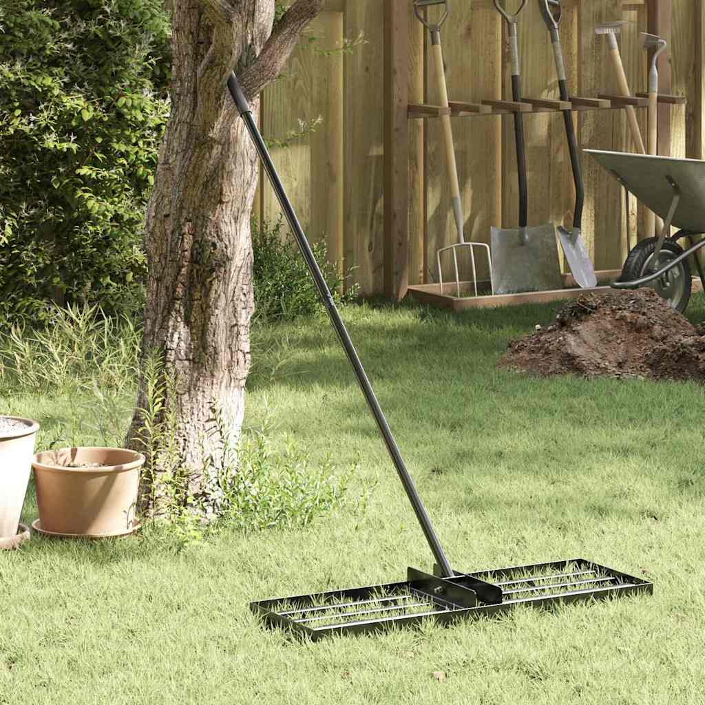 Aia tasanduse rehade Must 75 x 25 x 6 cm Pulbervärvitud teras