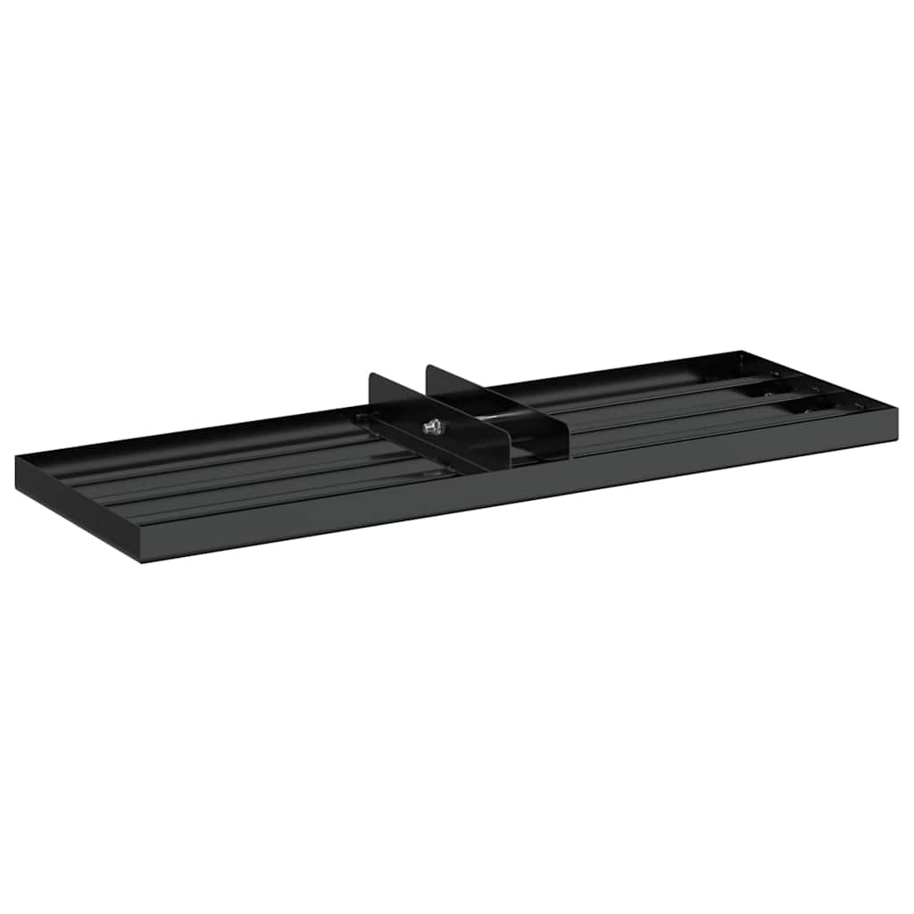 Aia tasanduse rehade Must 75 x 25 x 6 cm Pulbervärvitud teras