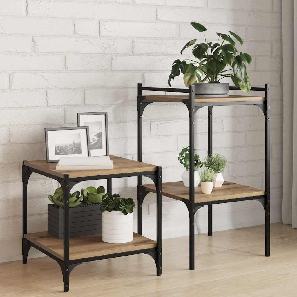 Raamatute riiuli plaat 3 tasandit 4 tk 40 x 40 x 1,5 cm Pruun