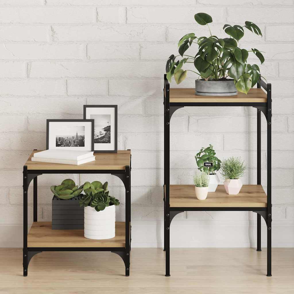 Raamatute riiuli plaat 3 tasandit 4 tk 40 x 40 x 1,5 cm Pruun