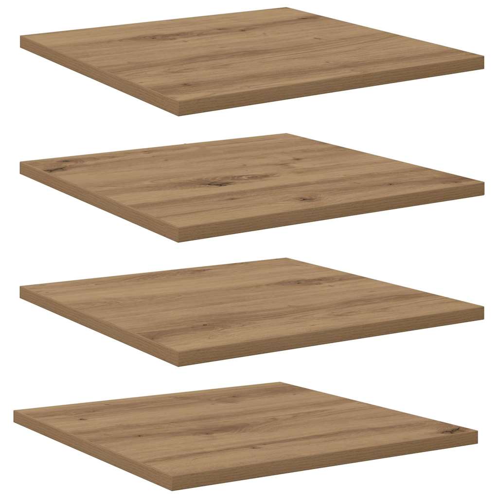 Raamatute riiuli plaat 3 tasandit 4 tk 40 x 40 x 1,5 cm Pruun