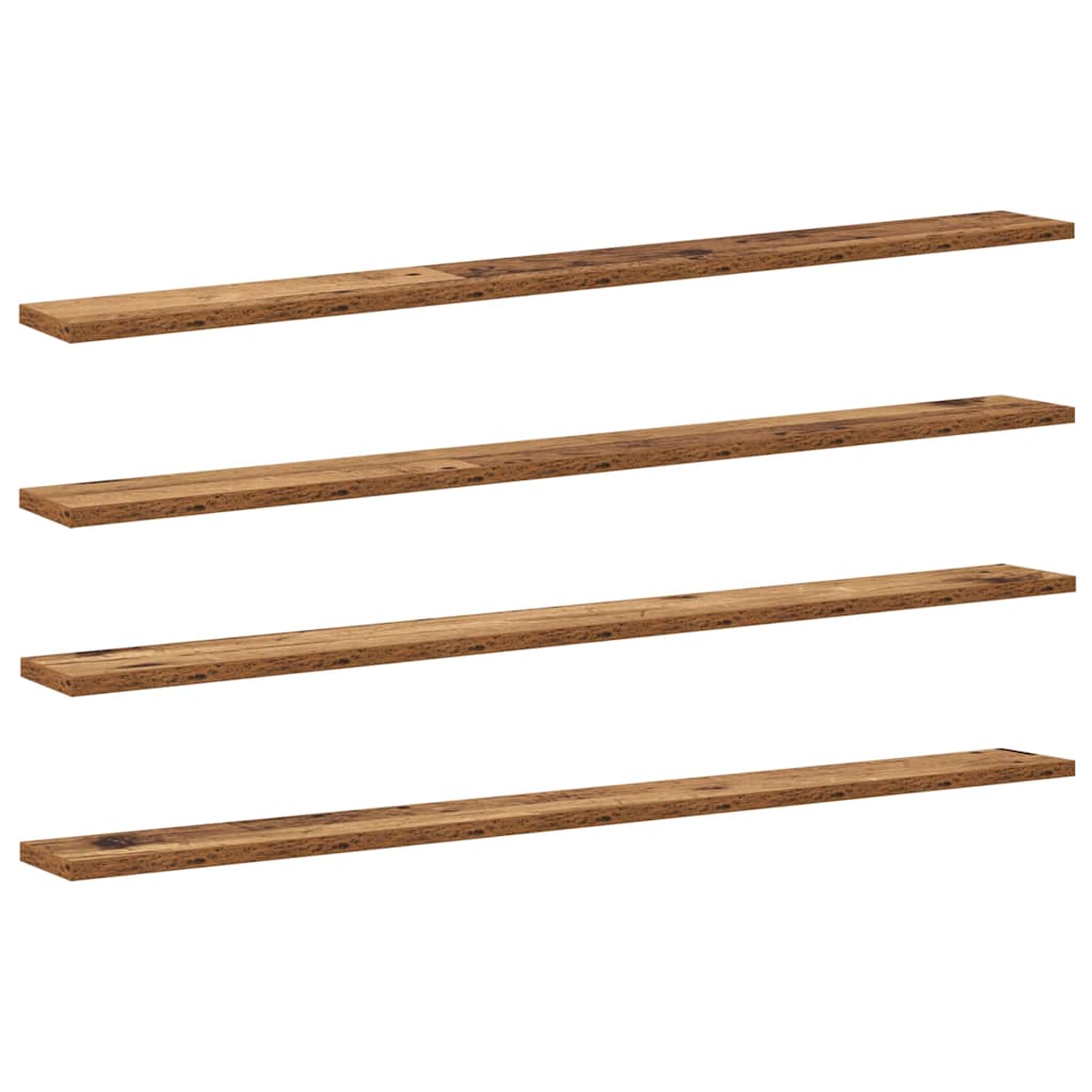 Raamatute riiuli plaat 3 tasandit 4 tk 100 x 10 x 1,5 cm Pruun