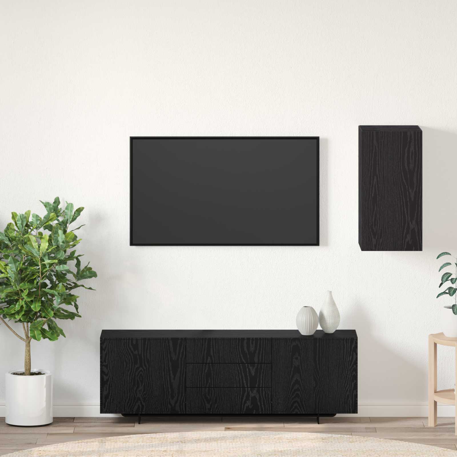 Seina TV Kapid 30,5 x 30 x 60 cm Must tamm Tehispuit
