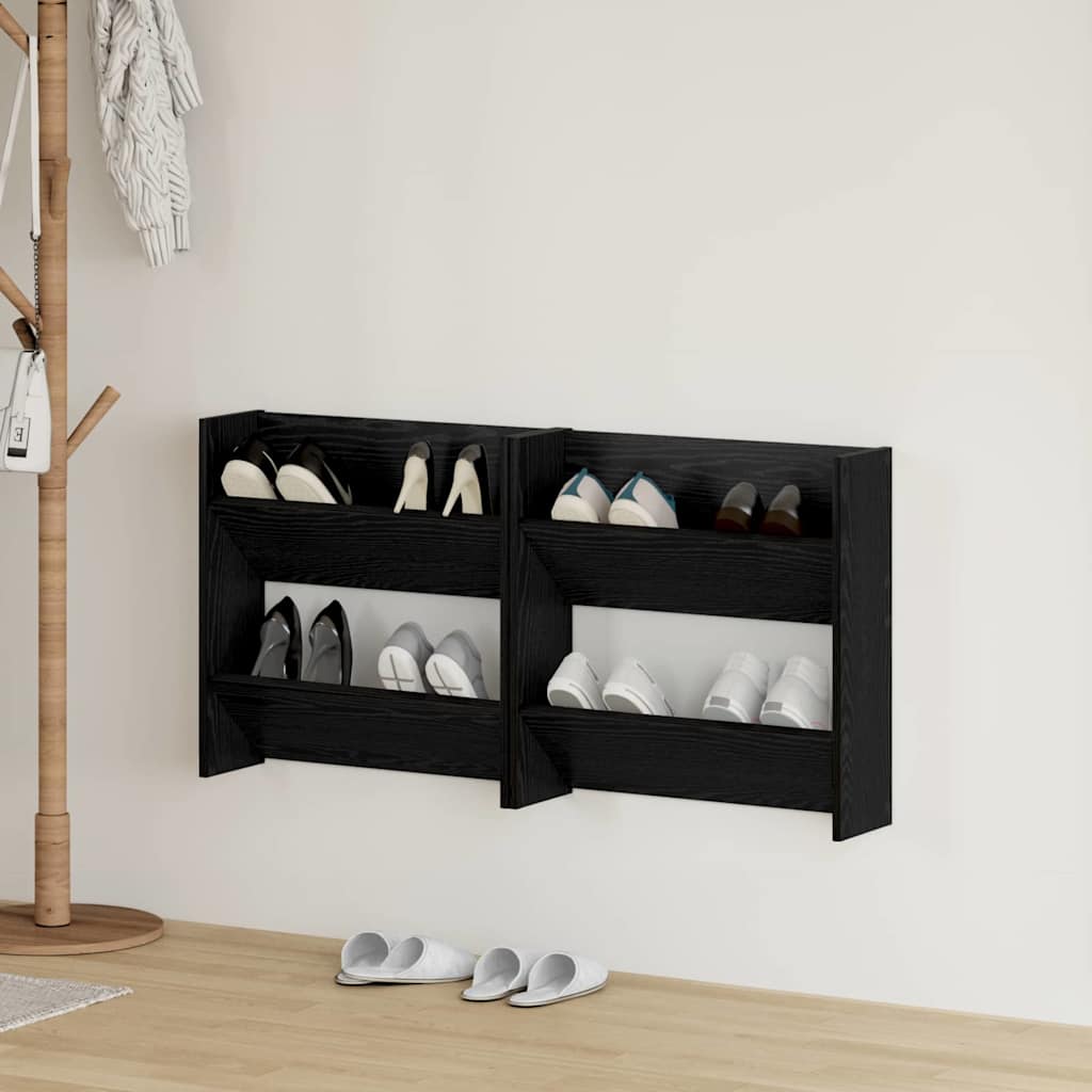 Kinga kapp 2 tk 60 x 18 x 60 cm Tehispuit Must tamm