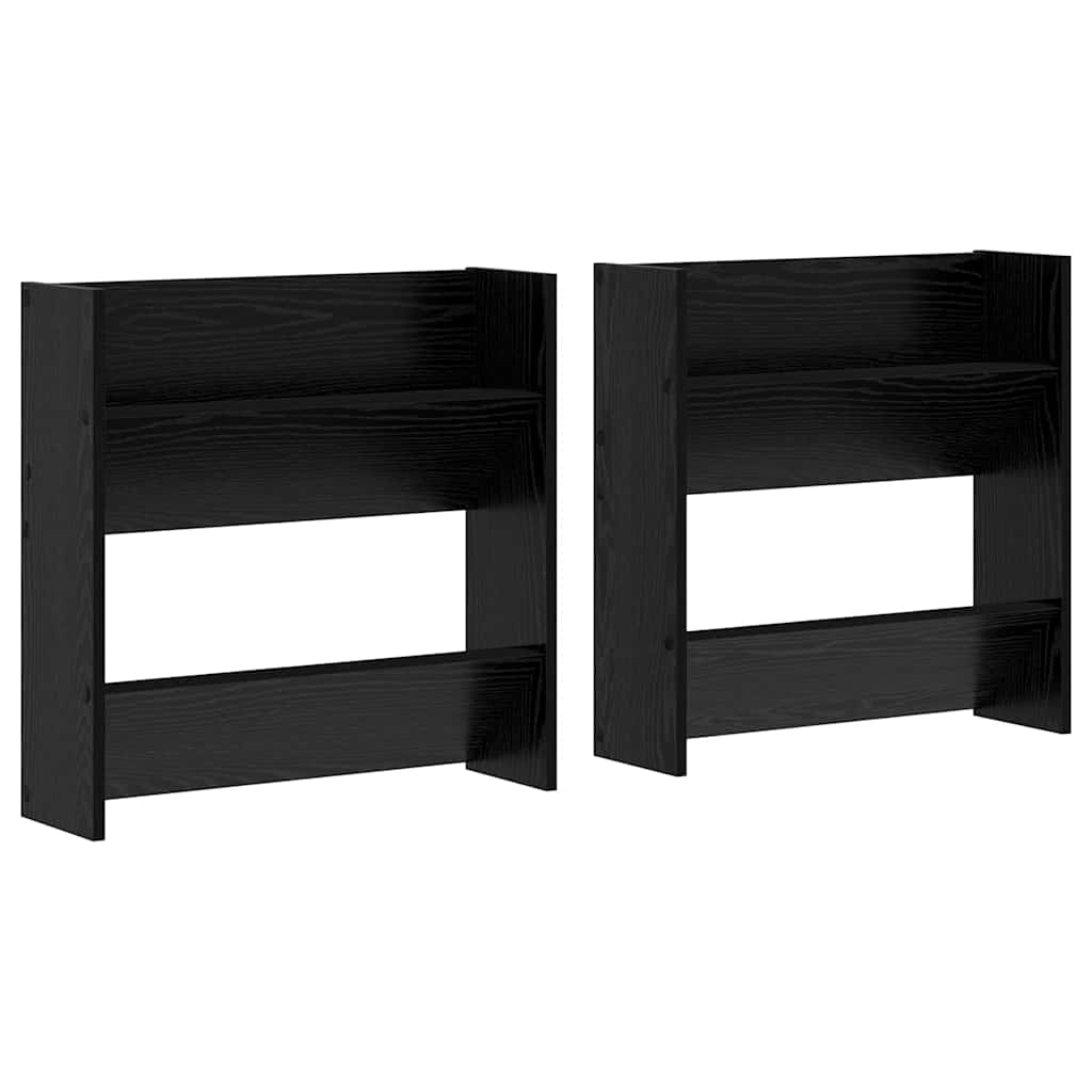 Kinga kapp 2 tk 60 x 18 x 60 cm Tehispuit Must tamm