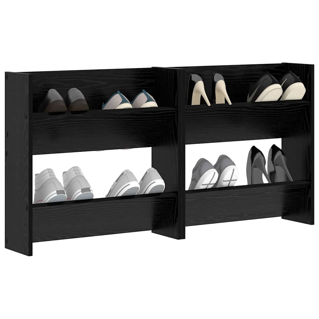 Kinga kapp 2 tk 60 x 18 x 60 cm Tehispuit Must tamm