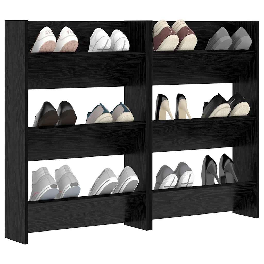 Kinga kapp 2 tk 60 x 18 x 90 cm Tehispuit Must tamm