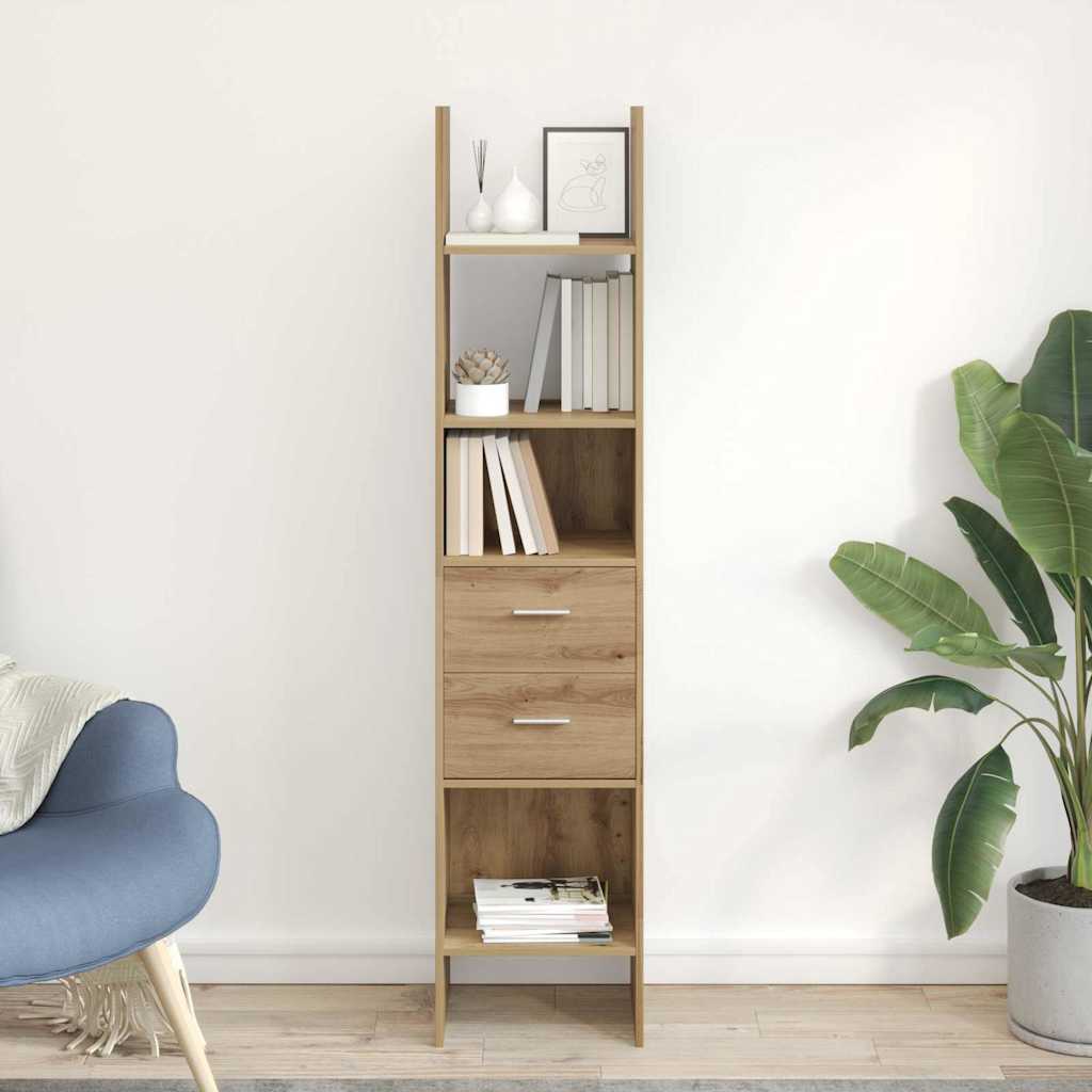 Raamaturiiul 2 tasandit 40 x 35 x 180 cm Tehispuit käsitöötamm