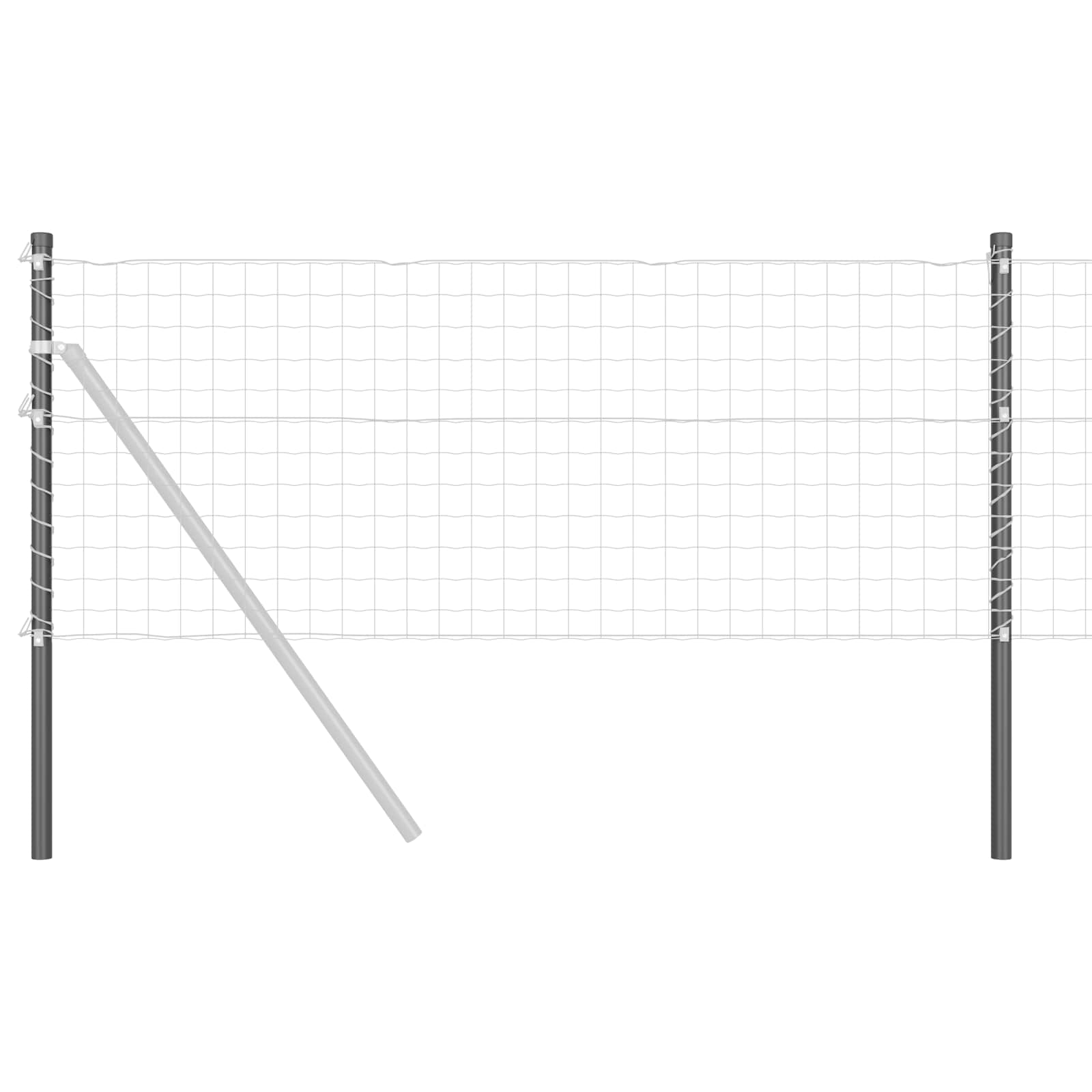 Aiapost 2 tk Hall 100 cm Pulbervärvitud Teras