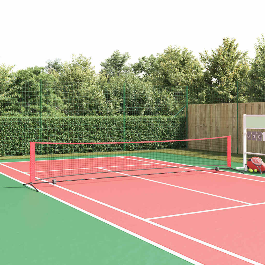 Tennisivõrk Must ja punane 494,5 x 90 x 87 cm Polüester