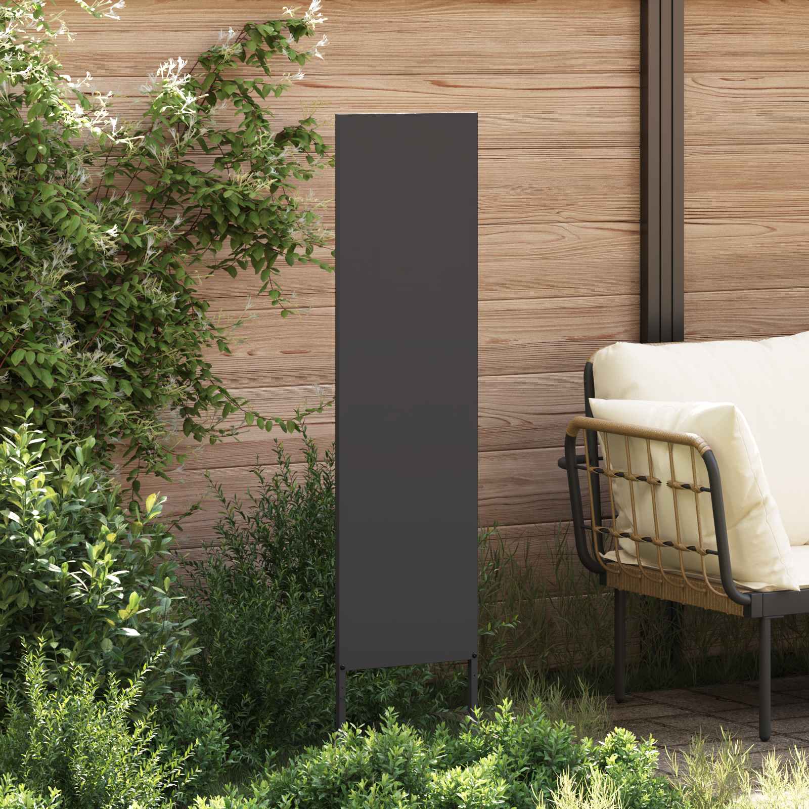 Aia privaatsuse kate Must 32 x 140 cm Külmpruun teras
