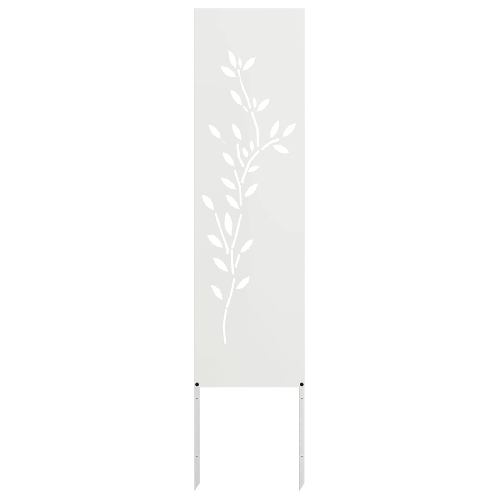 Aia privaatsuse kate Lilled Valge 32 x 140 cm Külmpruun teras