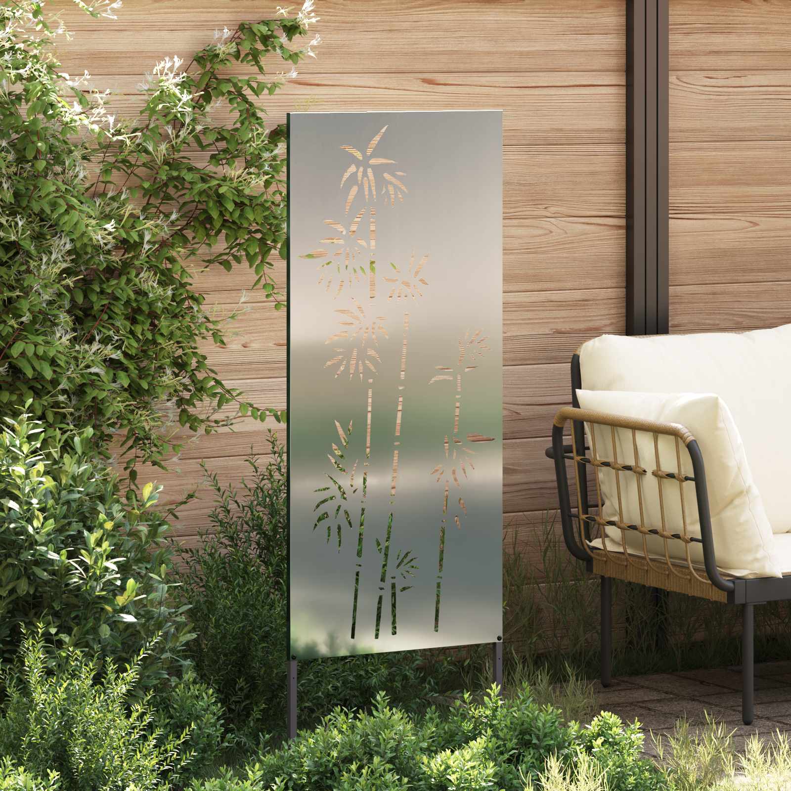 Aia privaatsuse kate Hõbedane 50 x 140 cm Tsingitud teras