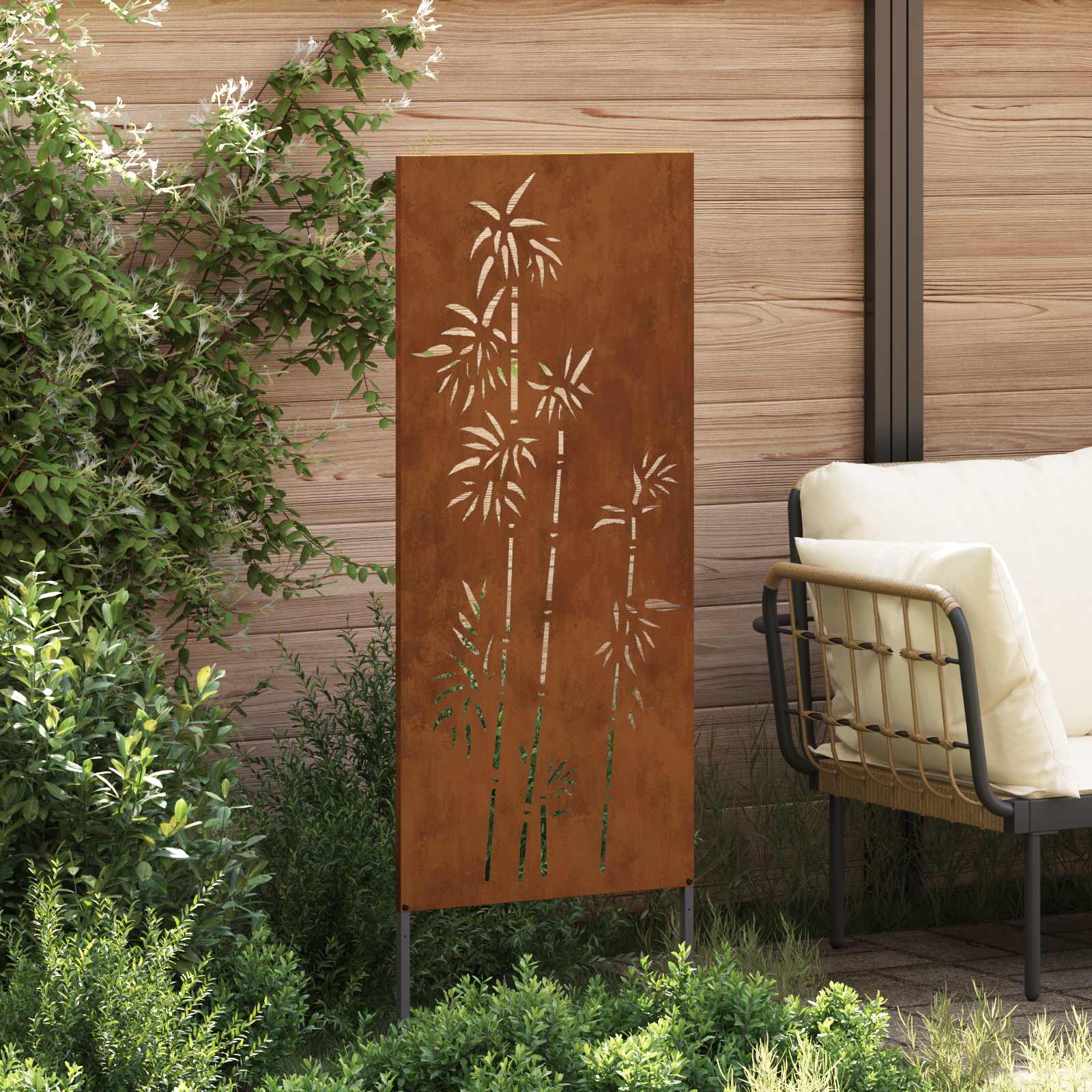 Aia privaatsuse kate Lilled Rooste 50 x 140 cm terase tüüp