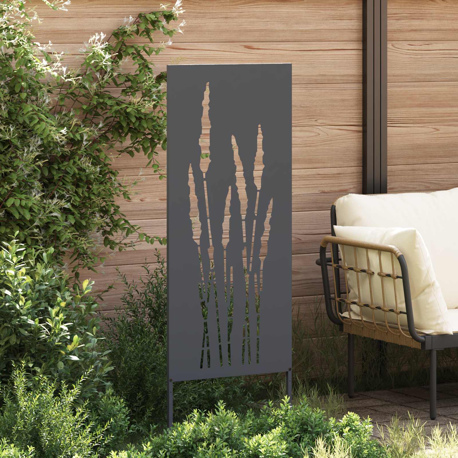 Aia privaatsuse kate Antratsiit 50 x 140 cm Külmpruun teras