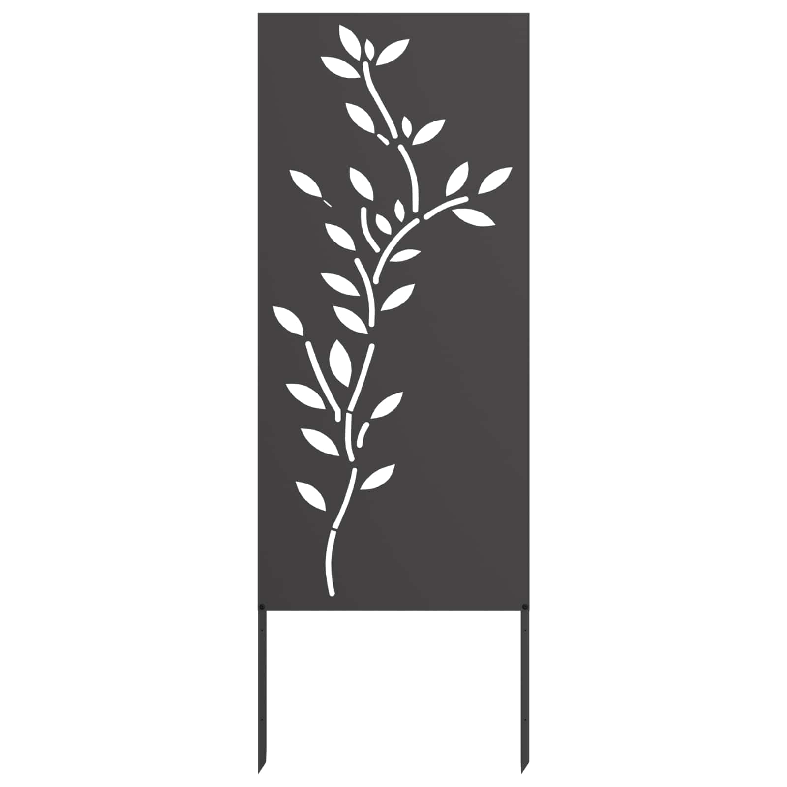 Aia privaatsuse kate Lilled Must 50 x 140 cm Külmpruun teras
