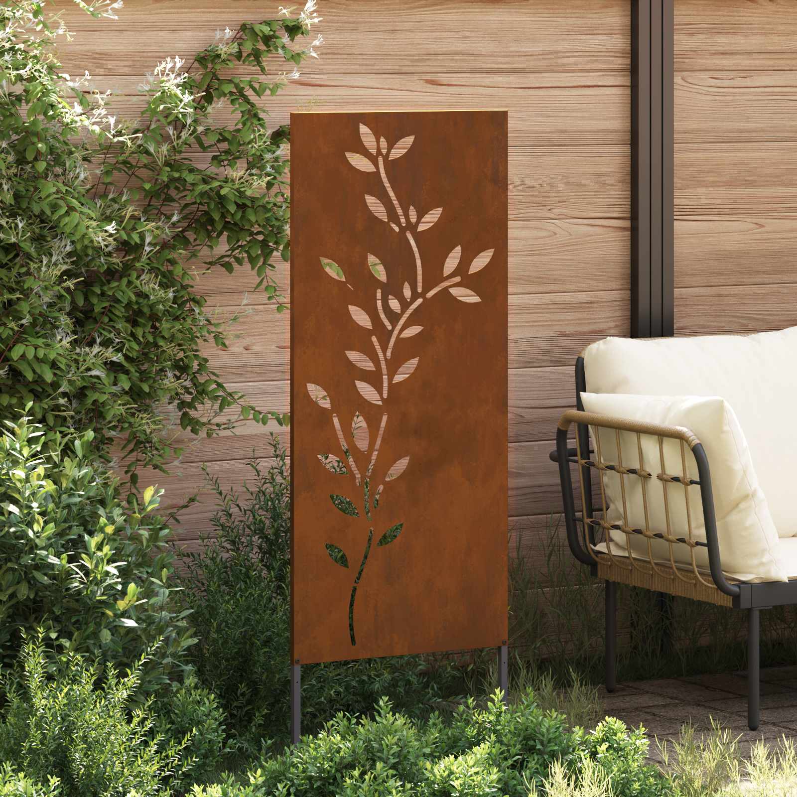 Aia privaatsuse kate Lilled Rooste 50 x 140 cm terase tüüp