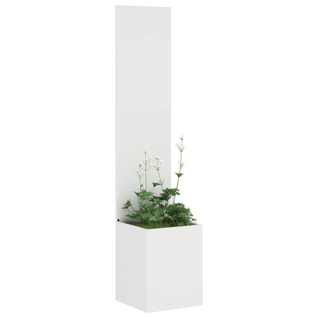 Aia privaatsuse kate Valge 32 x 32 x 150 cm Külmpruun teras